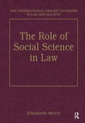 Cover: The Role of Social Science in Law - Routledge