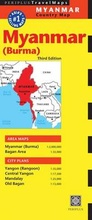 Cover: Myanmar (Burma) Travel Map Third Edition - Periplus Editions