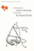 Cover: Edmund Husserl's "Origin of Geometry" - University of Nebraska Press
