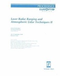Cover: Laser Radar Ranging and Atmospheric Lidar Techniques Ii - SPIE Press