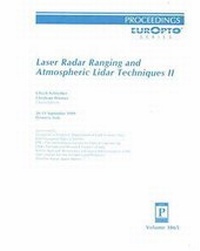 Enlarge image Cover: Laser Radar Ranging and Atmospheric Lidar Techniques Ii - SPIE Press