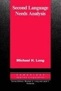 Cover: Second Language Needs Analysis - Cambridge University Press