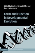 Cover: Form and Function in Developmental Evolution - Cambridge University Press