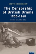 Cover: The Censorship of British Drama 1900-1968 Volume 1 - University of Exeter Press