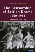 Cover: The Censorship of British Drama 1900-1968 Volume 2 - University of Exeter Press