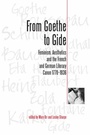 Cover: From Goethe To Gide - University of Exeter Press