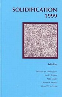 Enlarge image Cover: Solidification 1999 - The Minerals, Metals & Materials Society
