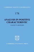 Cover: Analysis in Positive Characteristic - Cambridge University Press