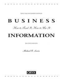 Enlarge image Cover: Business Information - Greenwood Press