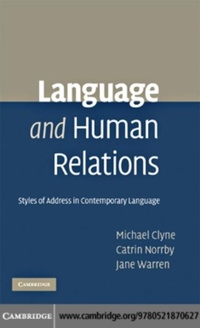 Enlarge image Cover: Language and Human Relations - Cambridge University Press