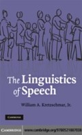 Cover: The Linguistics of Speech - Cambridge University Press