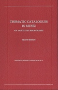 Cover: Thematic Catalogues in Music - Pendragon Press