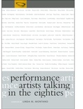 Cover: Performance Artists Talking in the Eighties - De Gruyter