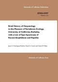 Cover: Brief History of Herpetology in the Museum of Vertebrate Zoology, University of California, Berkeley, with a List of Type Specimens of Recent Amphibians and Reptiles - Naval Institute Press