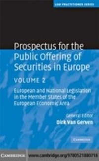 Abbildung von: Prospectus for the Public Offering of Securities in Europe: Volume 2 - Cambridge University Press