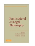 Cover: Kant's Moral and Legal Philosophy - Cambridge University Press
