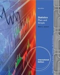 Cover: Statistics Plain and Simple - Wadsworth Publishing Co Inc