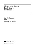 Cover: Geography in the Early Years - Routledge