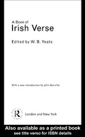 Cover: A Book of Irish Verse - Routledge