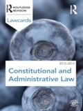 Cover: Constitutional and Administrative Lawcards 2012-2013 - Routledge
