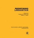 Cover: Redefining Linguistics (RLE Linguistics A: General Linguistics) - Routledge