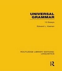 Enlarge image Cover: Universal Grammar (RLE Linguistics A: General Linguistics) - Routledge