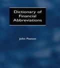 Cover: Dictionary of Financial Abbreviations - Routledge