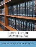 Cover: Rules, List of Members, &c - Nabu Press