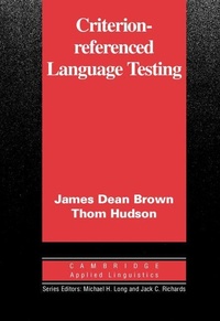 Enlarge image Cover: Criterion-Referenced Language Testing - Cambridge University Press