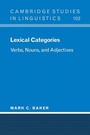 Cover: Lexical Categories - Cambridge University Press