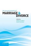 Cover: The Law and Economics of Marriage and Divorce - Cambridge University Press