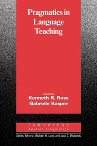 Enlarge image Cover: Pragmatics in Language Teaching - Cambridge University Press