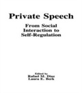 Cover: Private Speech - Psychology Press Ltd