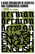 Cover: A Basic Vocabulary of Scientific and Technological German - Elsevier