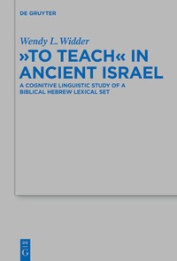 Enlarge image Cover: "To Teach" in Ancient Israel - De Gruyter
