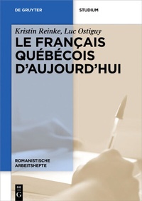 Abbildung von: Le français québécois d'aujourd'hui - De Gruyter