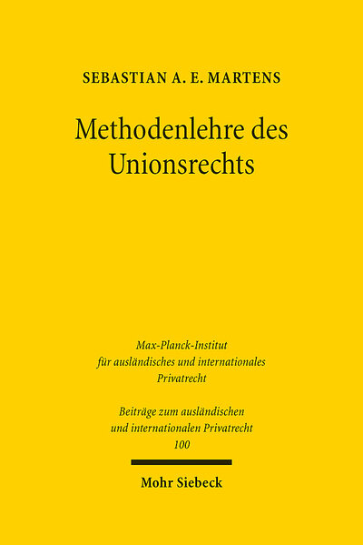 Abbildung von: Methodenlehre des Unionsrechts - Mohr Siebeck