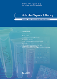 Enlarge image Cover: Molecular Diagnosis & Therapy - Adis