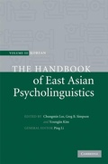 Cover: The Handbook of East Asian Psycholinguistics: Volume 3, Korean - Cambridge University Press