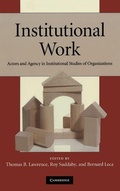 Cover: Institutional Work - Cambridge University Press