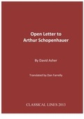 Cover: Open Letter to Arthur Schopenhauer - Carysfort Press Limited