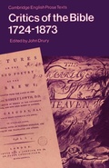 Cover: Critics of the Bible, 1724-1873 - Cambridge University Press