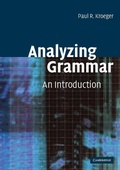Cover: Analyzing Grammar - Cambridge University Press