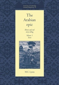 Enlarge image Cover: The Arabian Epic: Volume 3, Texts - Cambridge University Press