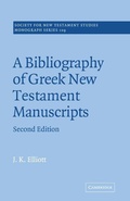 Cover: A Bibliography of Greek New Testament Manuscripts - Cambridge University Press