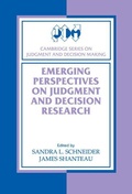 Cover: Emerging Perspectives on Judgment and Decision Research - Cambridge University Press