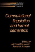 Cover: Computational Linguistics and Formal Semantics - Cambridge University Press