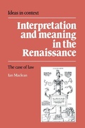 Cover: Interpretation and Meaning in the Renaissance - Cambridge University Press