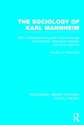 Cover: The Sociology of Karl Mannheim (RLE Social Theory) - Routledge
