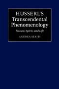 Cover: Husserl's Transcendental Phenomenology - Cambridge University Press
